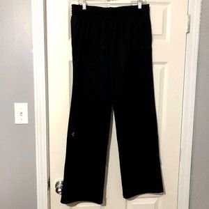 Mens Under Armour Athletic Pants Black Loose LG